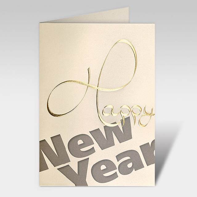 Neujahrskarten "Happy New Year" A5 hoch