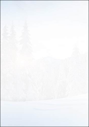 Weihnachtsbriefpapier "zarte Winterlandschaft"