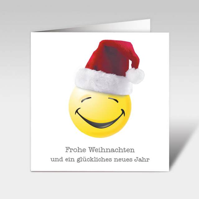 Weihnachtskarten "Smiley, Frohe Weihnachten"