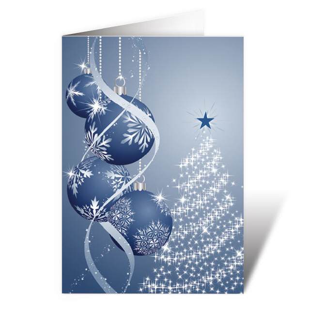 Weihnachtskarten "Partieller Glanzlack" A5 hoch