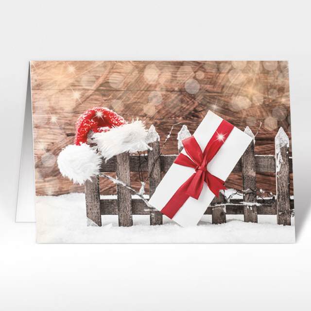 Weihnachtskarten " Santas Geschenk, A5 quer"