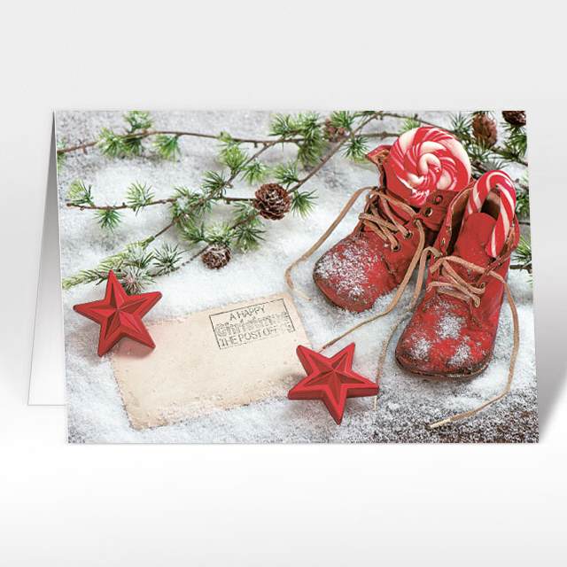 Weihnachtskarte mit Post vom Nikolaus, A5 quer