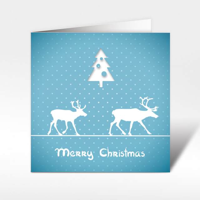 Weihnachtskarten, Merry Christmas Rentiere