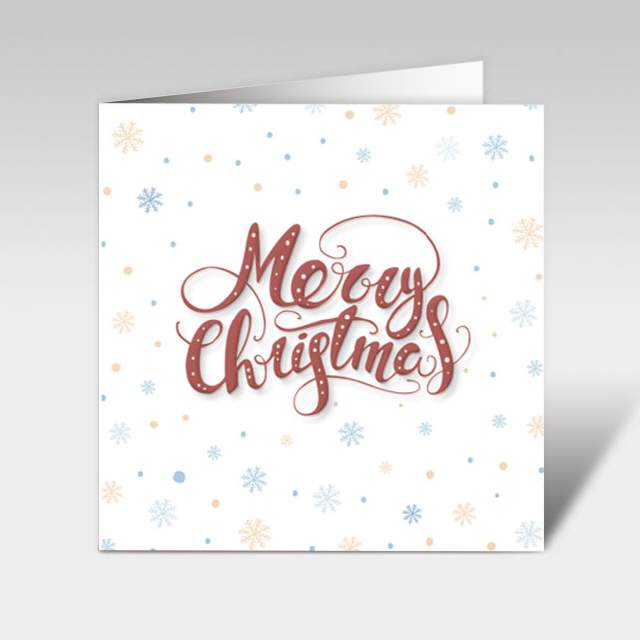Weihnachtskarten mit "Eisblumen Merry Christmas"