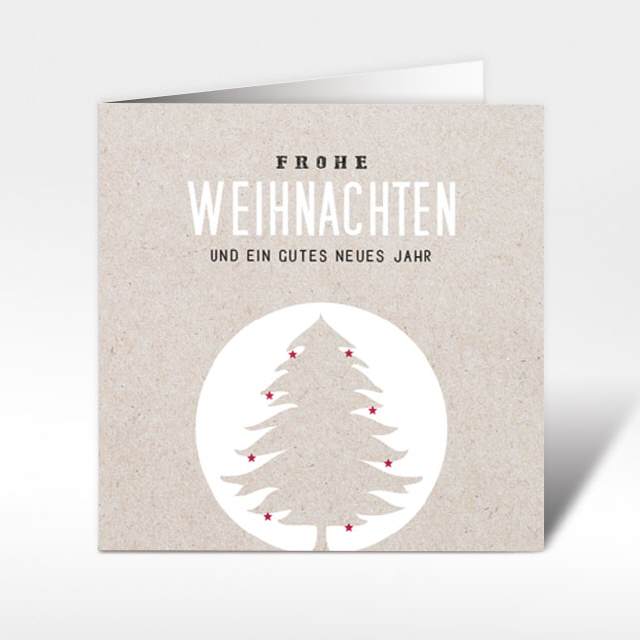 Weihnachtskarten "tree art white"