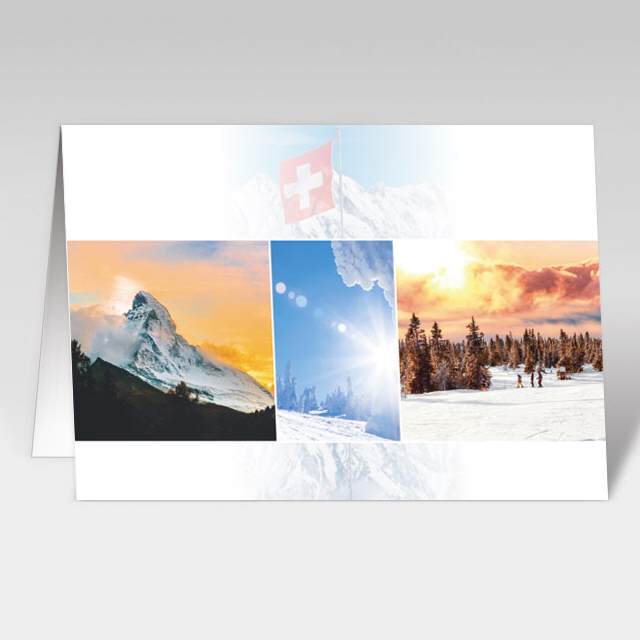 Weihnachtskarten "Schweizer Berge"