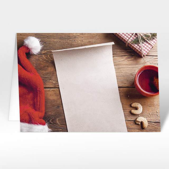 Weihnachtskarten "Santas Wunschzettel"