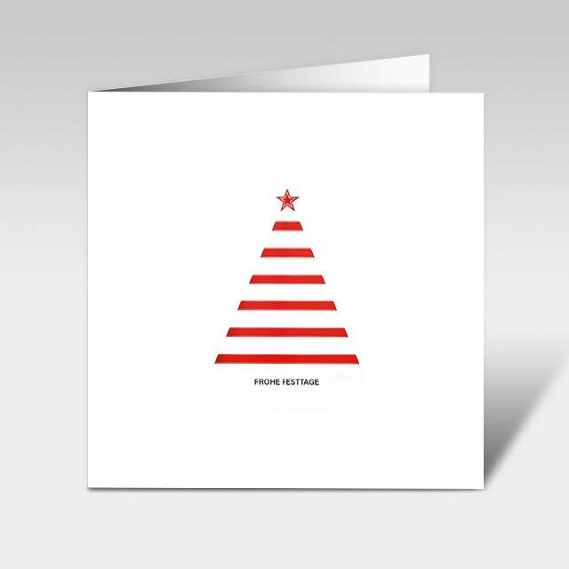 Weihnachtskarte "red christmas tree"