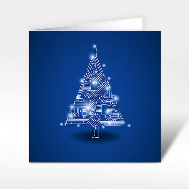 Weihnachtskarten "electronic tree"