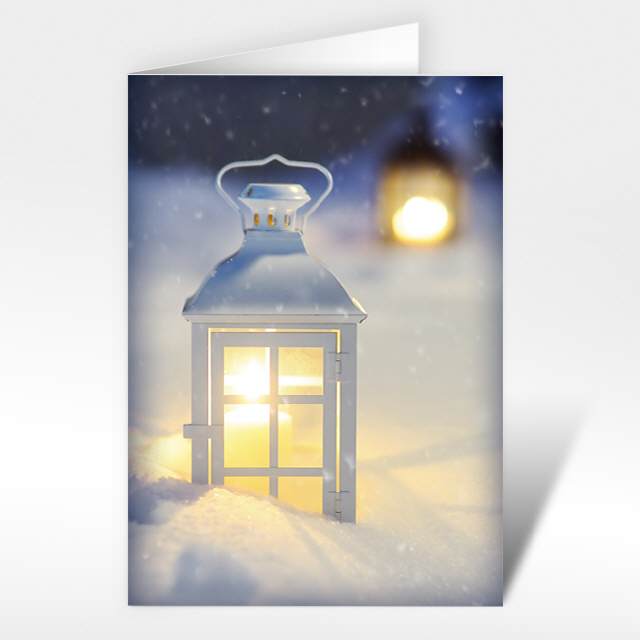 Weihnachtskarten "Schneelaterne"
