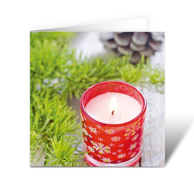 Weihnachtskarten "friedvolle Kerzenstimmung" 12x12