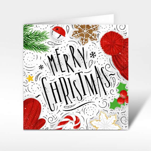 Weihnachtskarten "crazy" 12x12