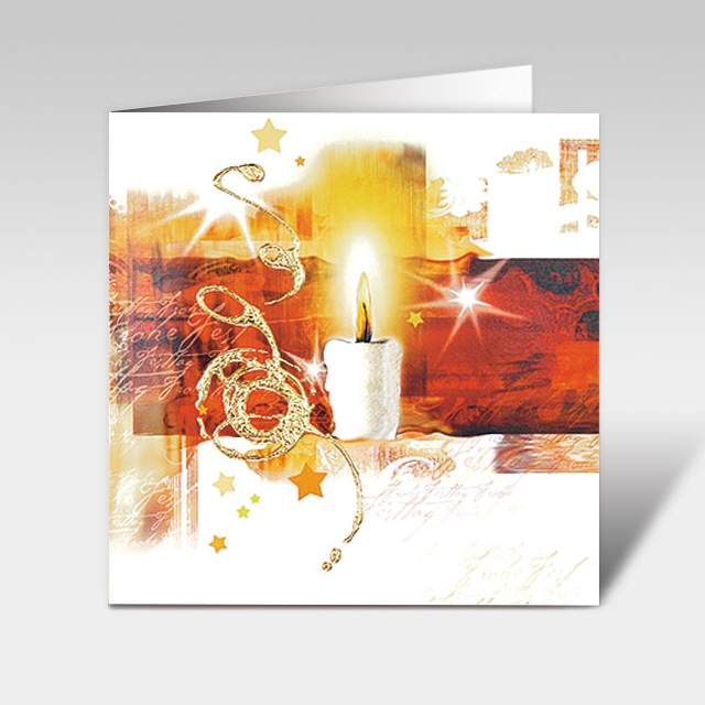 Weihnachtskarte "Candlelight" 150 x150