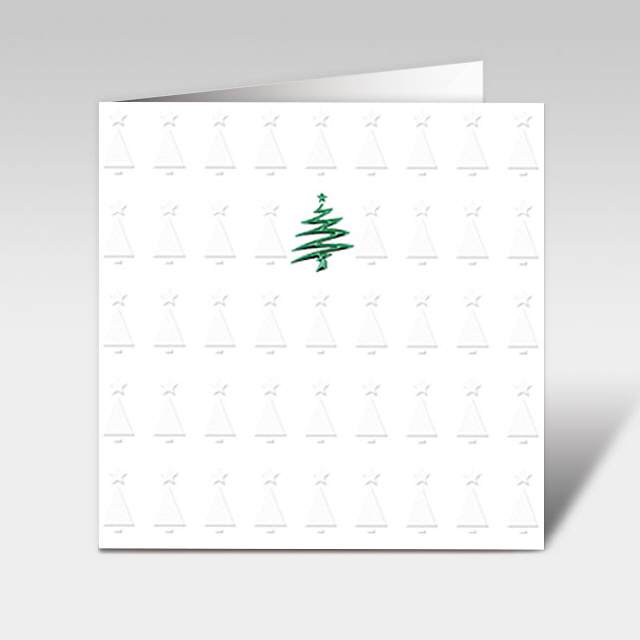 Weihnachtskarten "mit Tannenbaum in grün"