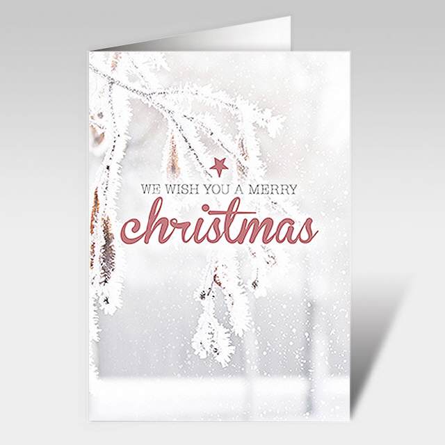Weihnachtskarten "we wish you a merry christmas"