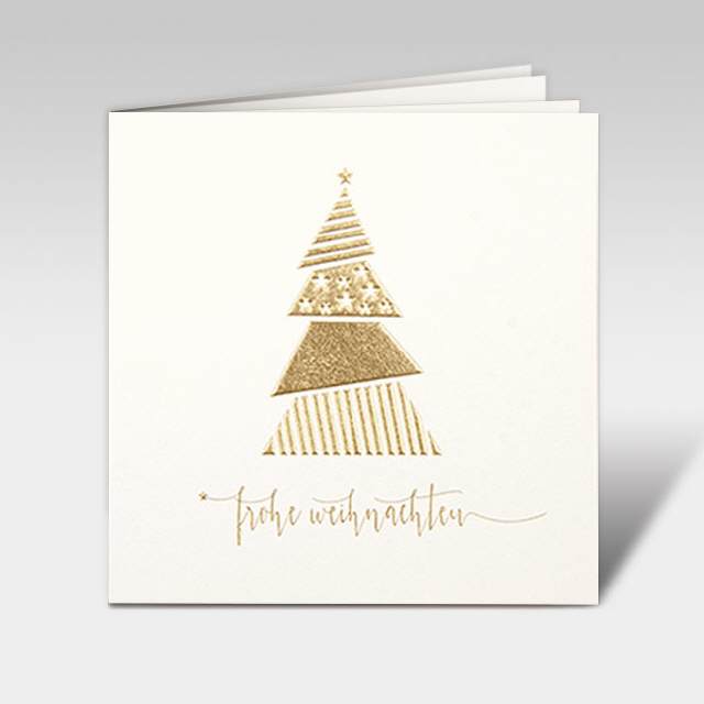 Weihnachtskarten "golden tree"
