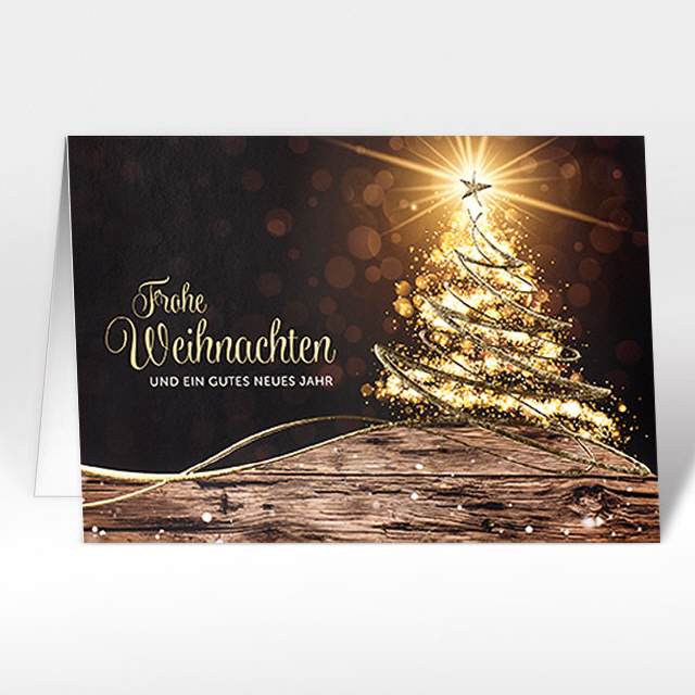 Weihnachtskarten "Strahlender Christbaum 03"