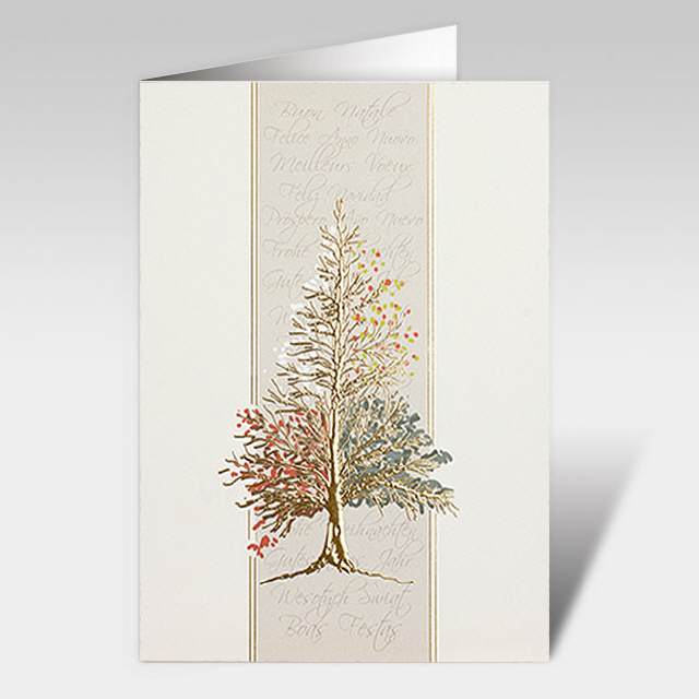 Weihnachtskarte "Golden Tree"