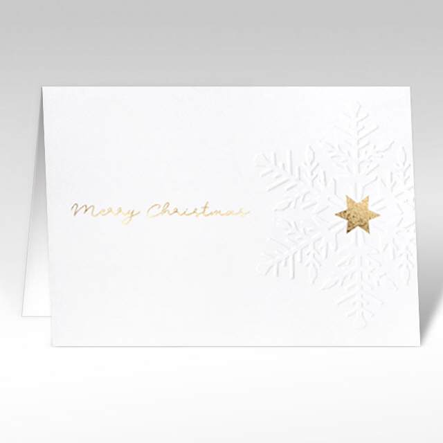 Weihnachtskarten "Edel-Schneeflocke"