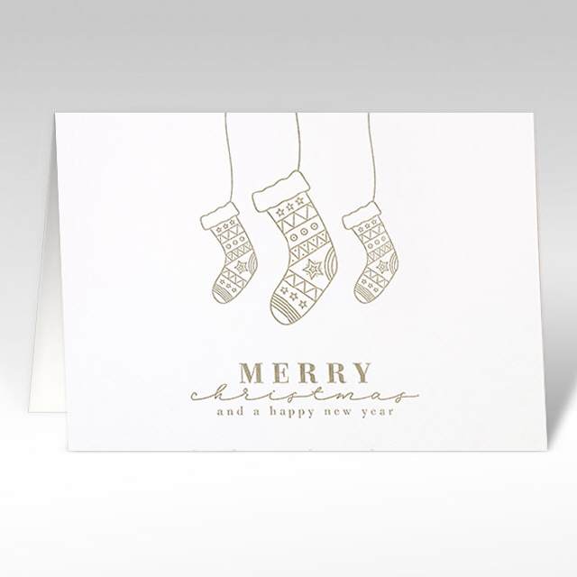 Weihnachtskarten "Letterpress" Merry Christmas