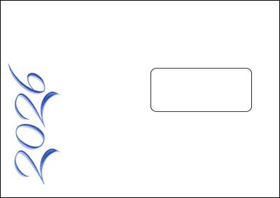 Couvert C5, Jahreszahl in blauer Prägung, m.F.
