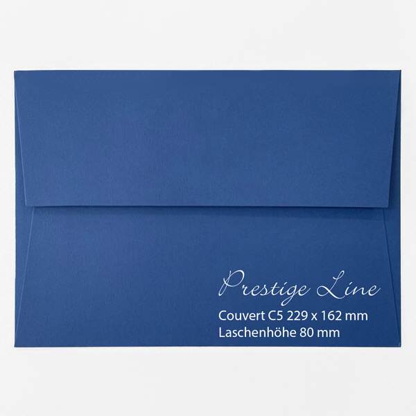 Couvert C5 Prestige, saphirblau