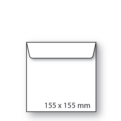 Couvert quadratisch, 155 x 155 mm