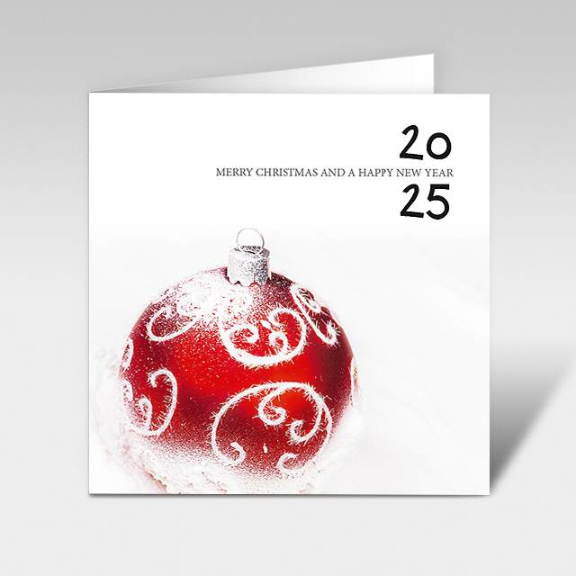 Neujahrskarten "Power Weihnachtskugel"