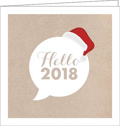 Neujahrskarten "hello 2018"