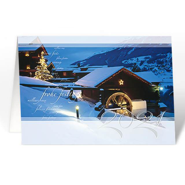 Neujahrskarten 2020 "Bergdorf Wallis"