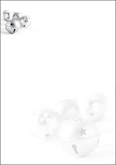 Weihnachtsbriefpapier "jingle bells" grey