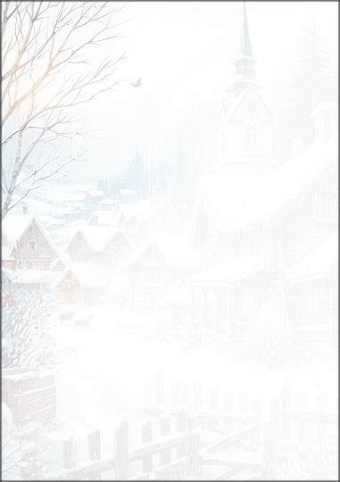 Weihnachtsbriefpapier "Bergdorf-Romantik"