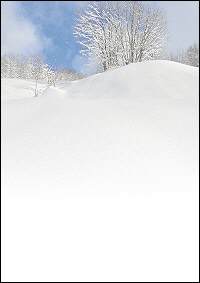 Weihnachtsbriefpapier Landschaft im Schnee