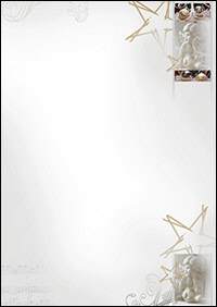 Weihnachtsbriefpapier Sterne & Engel