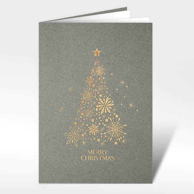 Weihnachtskarten "Eisblumen-Tannenbaum"