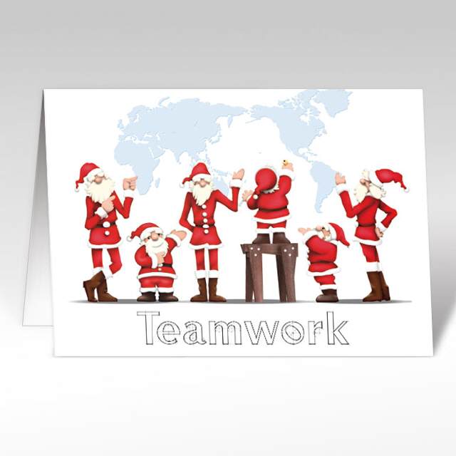 Weihnachtskarten "Good Teamwork"