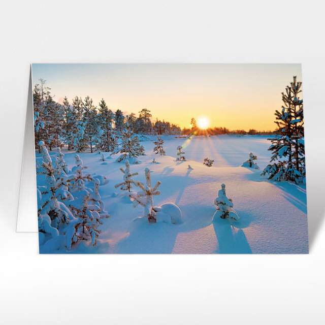 Weihnachtskarten, Abendstimmung, A5 quer