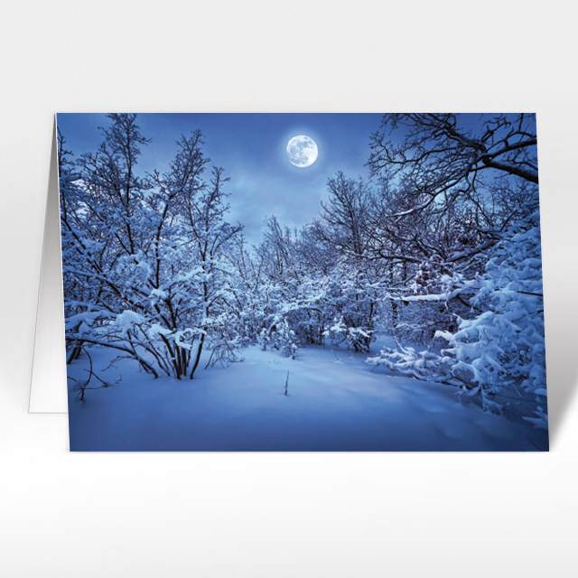 Weihnachtskarten "Mondnacht, A5 quer"