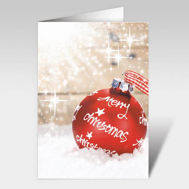 Weihnachtskarte "Merry Christmas" A5 hoch