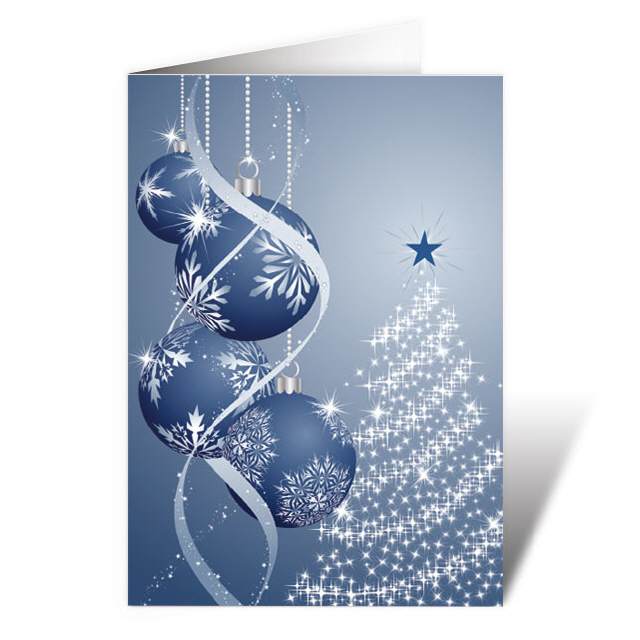 Weihnachtskarten "Partieller Glanzlack" A5 hoch