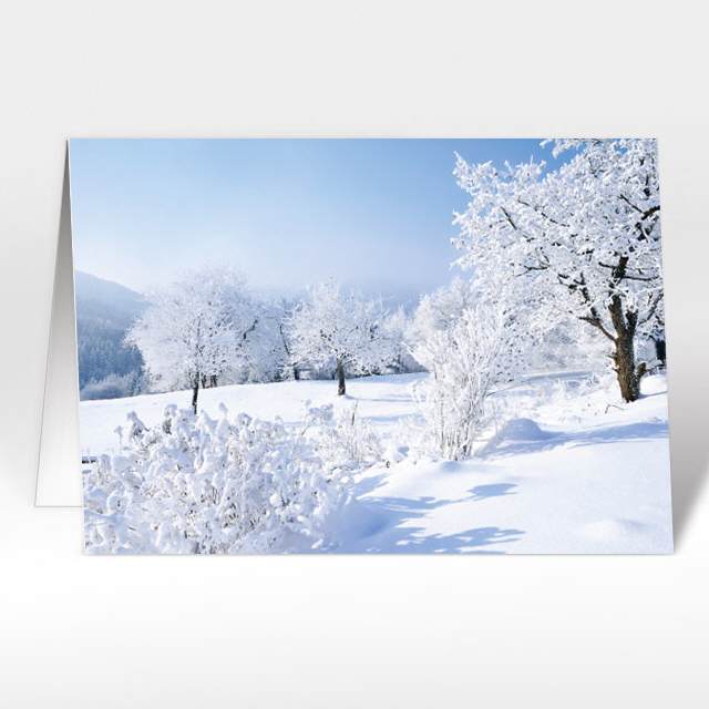 Weihnachtskarten Winterlandschaft in der Früh, A5