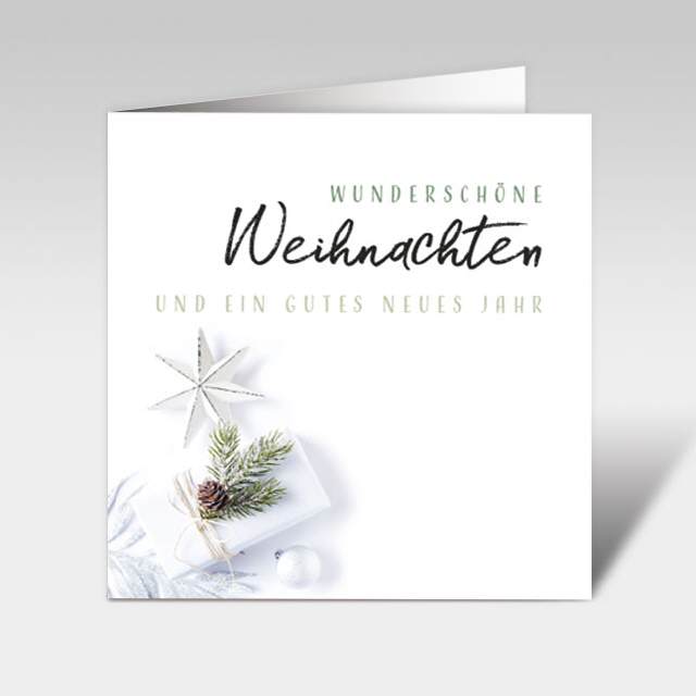 Weihnachtskarte "Zartes Grün"