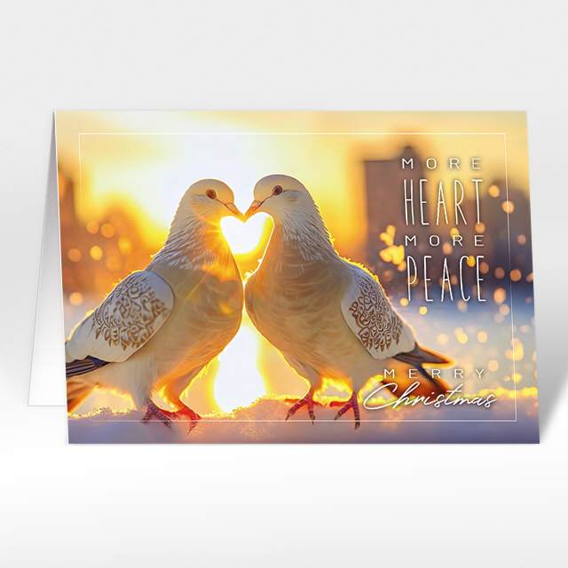 Weihnachtskarten "Friedenstauben", more heart...