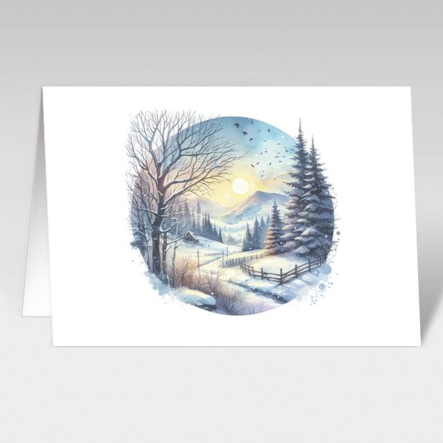 Weihnachtskarten "stille Winterlandschaft"