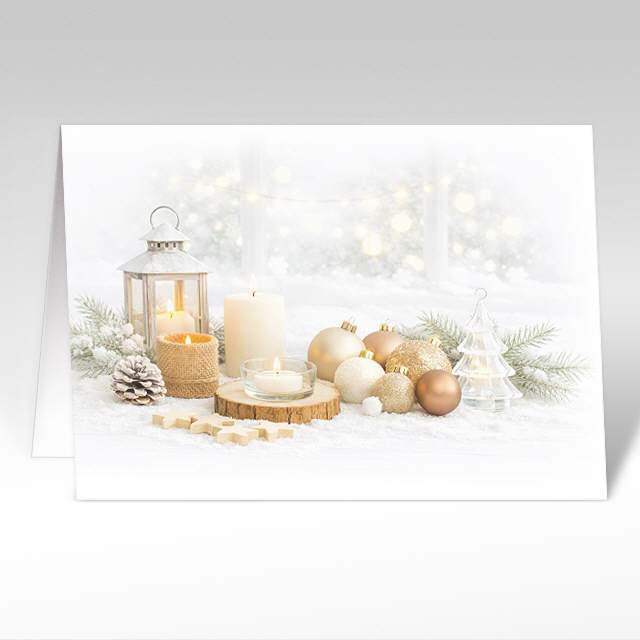 Weihnachtskarte "Winterliches Kerzenlicht"