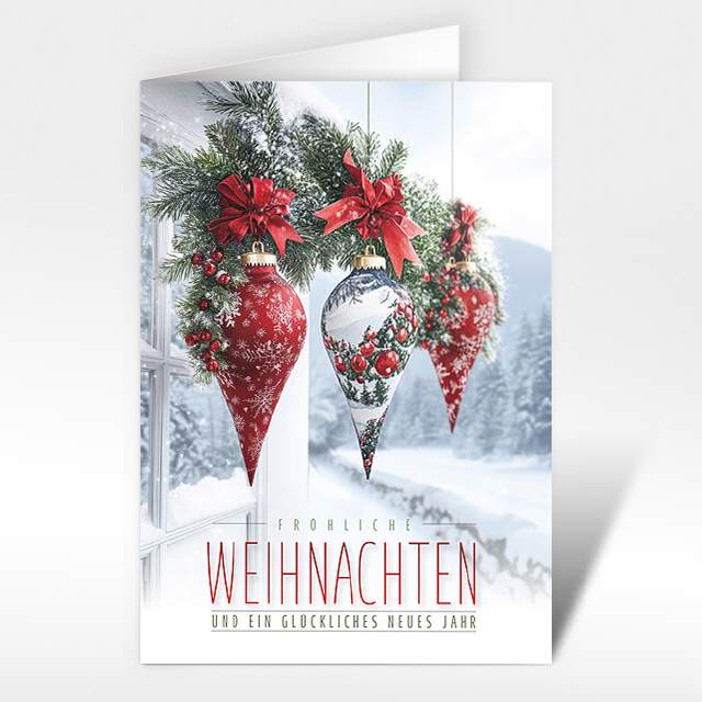 Weihnachtskarten "Festliche Weihnachtsanh&auml;nger"