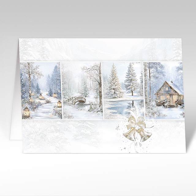Weihnachtskarte "kombinierte Winterlandschaften"