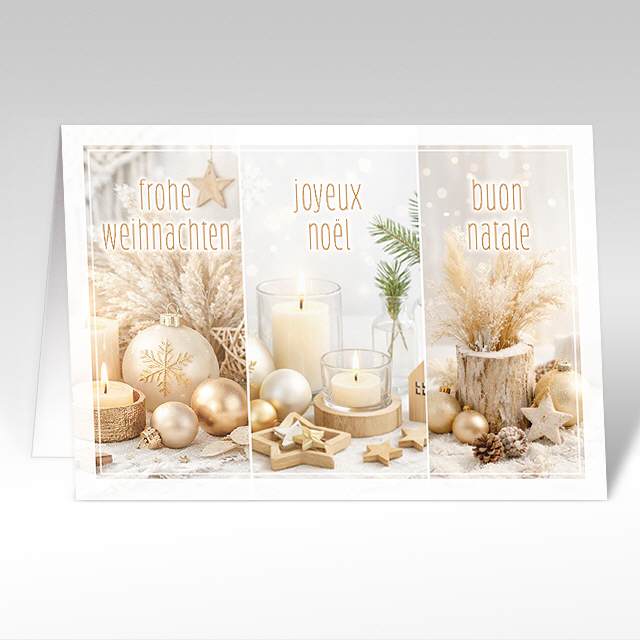 Weihnachtskarte �Gem&uuml;tliche Feststimmung" D F I
