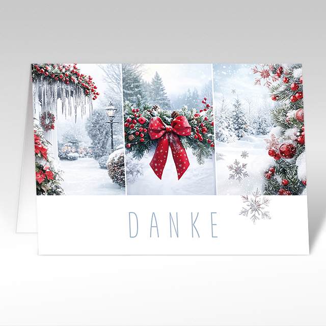 Weihnachtskarten "Weihnachtlicher Dank"
