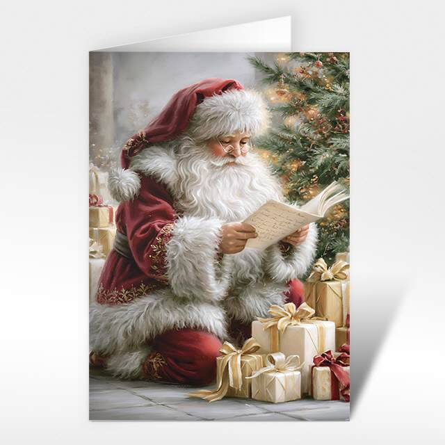 Weihnachtskarten "Weihnachtsfreude mit Santa" A6
